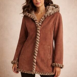 Jones New York Faux Shearling Penny Lane Style Coat – Size Medium